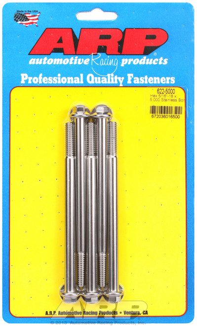 ARP Fastner 5 16-18 x 5.000 hex SS bolts 622-5000