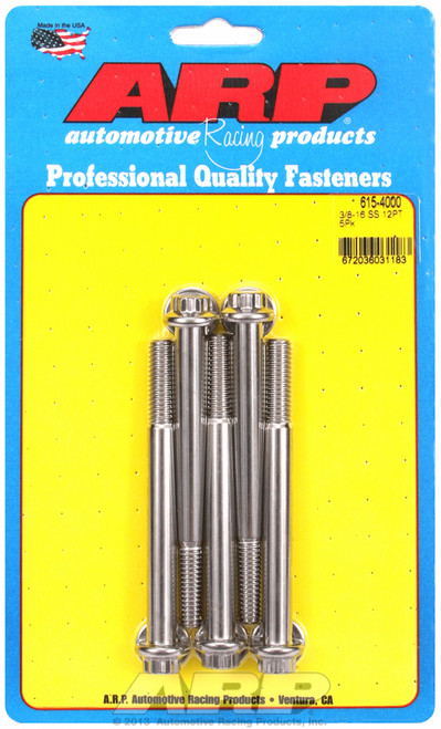 ARP Fastner 3 8-16 x 4.000 12pt 7 16 wrenching SS bolts 615-4000