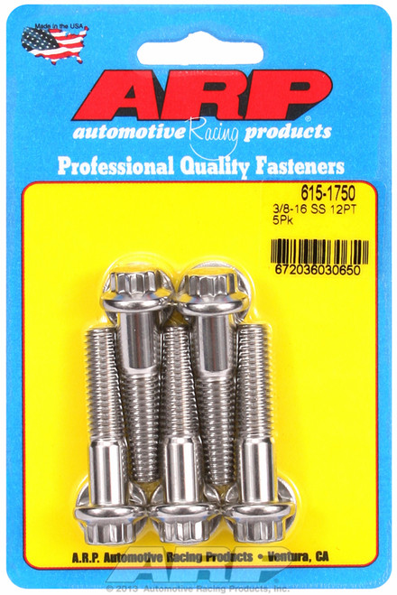 ARP Fastner 3 8-16 x 1.750 12pt 7 16 wrenching SS bolts 615-1750