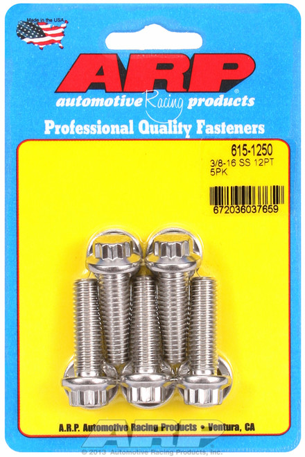 ARP Fastner 3 8-16 x 1.250 12pt 7 16 wrenching SS bolts 615-1250
