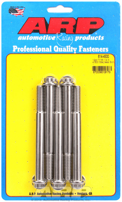ARP Fastner 7 16-14 X 4.500 12pt 1 2 wrenching SS bolts 614-4500