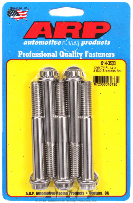 ARP Fastner 7 16-14 X 3.500 12pt 1 2 wrenching SS bolts 614-3500