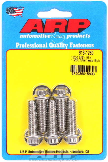 ARP Fastner 3 8-16 x 1.250 12pt SS bolts 613-1250