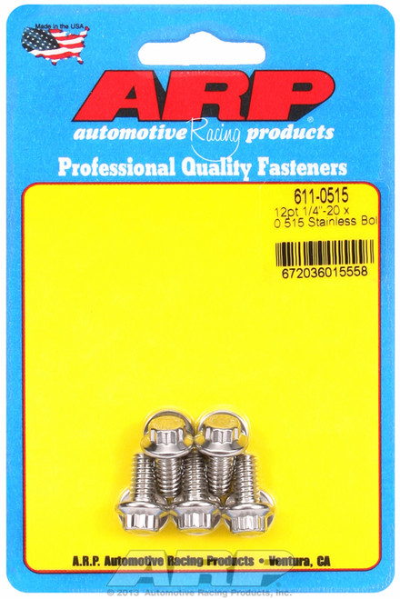 ARP Fastner 1 4-20 x 0.515 12pt SS bolts 611-0515