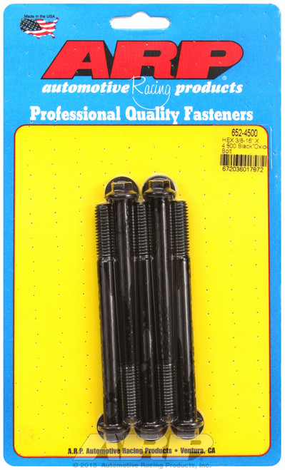 ARP Fastner 3 8-16 X 4.500 hex black oxide bolts 652-4500