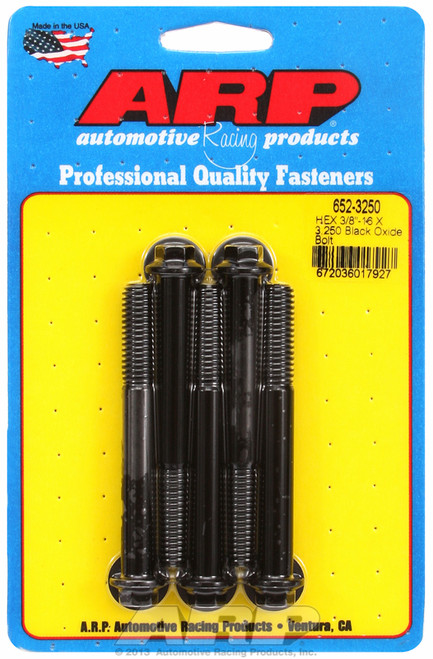 ARP Fastner 3 8-16 X 3.250 hex black oxide bolts 652-3250