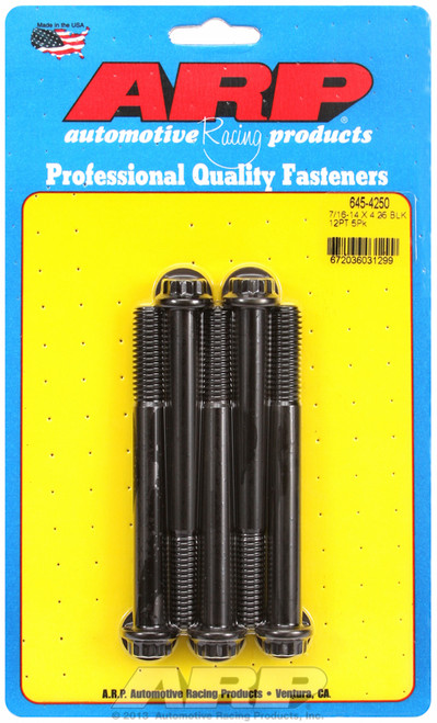 ARP Fastner 7 16-14 X 4.250 12pt 1 2 wrenching black oxide bolts 645-4250