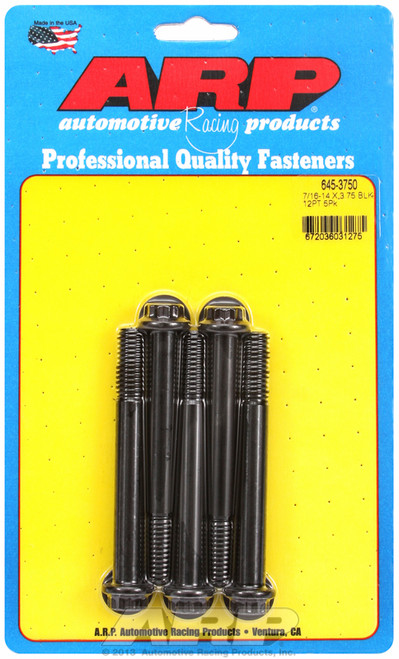 ARP Fastner 7 16-14 X 3.750 12pt 1 2 wrenching black oxide bolts 645-3750