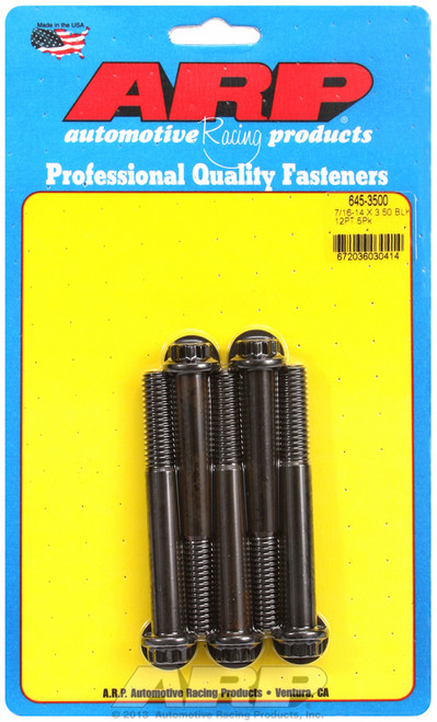 ARP Fastner 7 16-14 X 3.500 12pt 1 2 wrenching black oxide bolts 645-3500