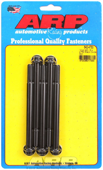 ARP Fastner 3 8-16 x 4.750 12pt black oxide bolts 642-4750