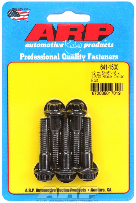 ARP Fastner 5 16-18 x 1.500 12pt black oxide bolts 641-1500