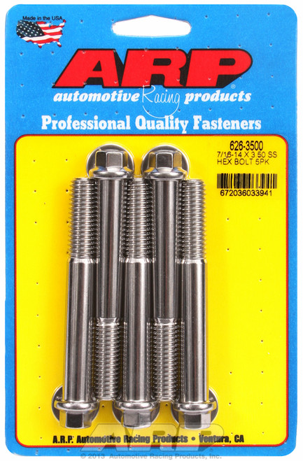 ARP Fastner 7 16-14 X 3.500 hex SS bolts 626-3500