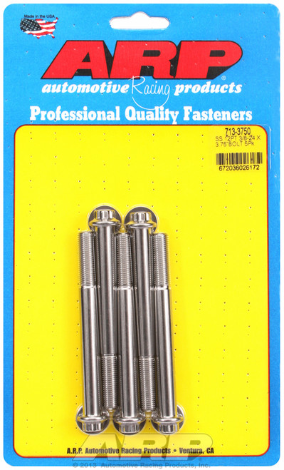 ARP Fastner 3 8-24 x 3.750 12pt SS bolts 713-3750