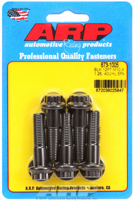 ARP Fastner M10 x 1.25 x 40 12pt black oxide bolts 673-1005