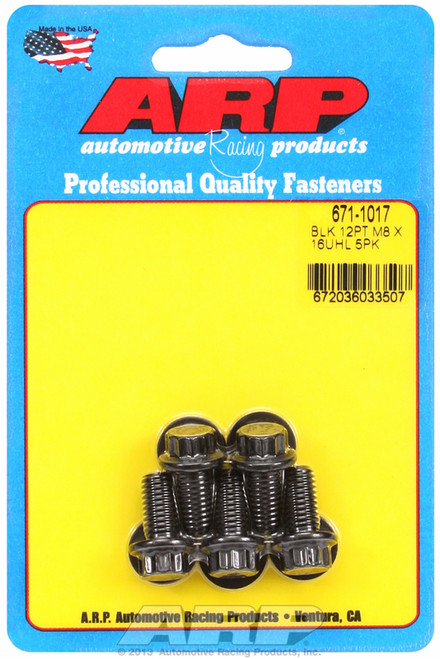 ARP Fastner M8 x 1.25 x 16 12pt black oxide bolts 671-1017