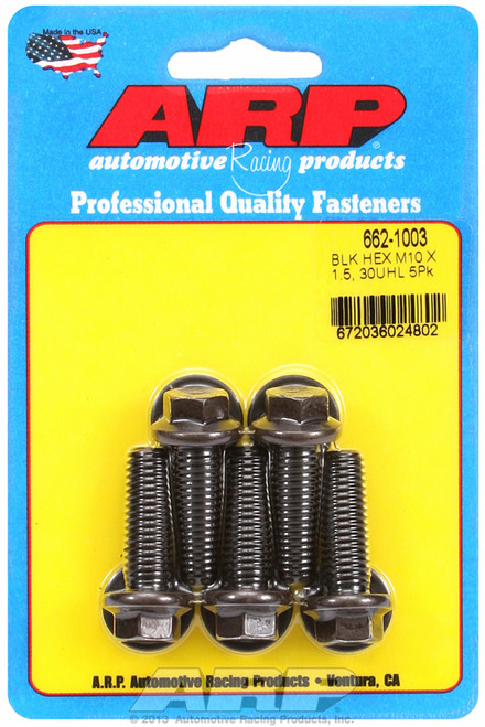 ARP Fastner M10 x 1.50 x 30 hex black oxide bolts 662-1003