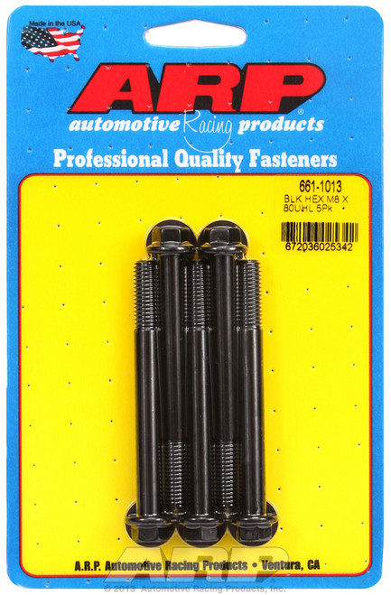 ARP Fastner M8 x 1.25 x 80 hex black oxide bolts 661-1013