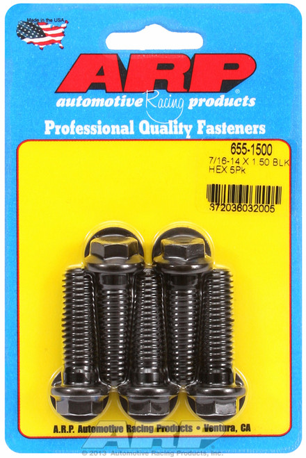 ARP Fastner 7 16-14 X 1.500 hex 1 2 wrenching black oxide bolts 655-1500