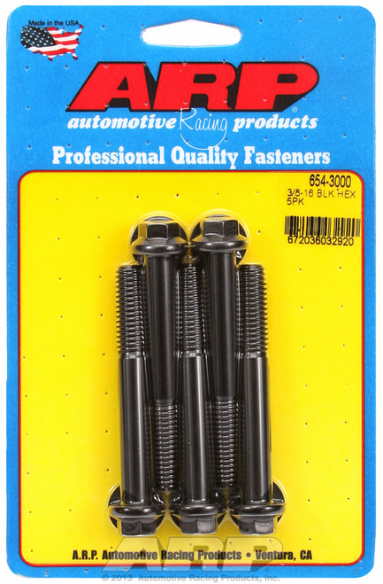 ARP Fastner 3 8-16 x 3.000 hex 7 16 wrenching black oxide bolts 654-3000