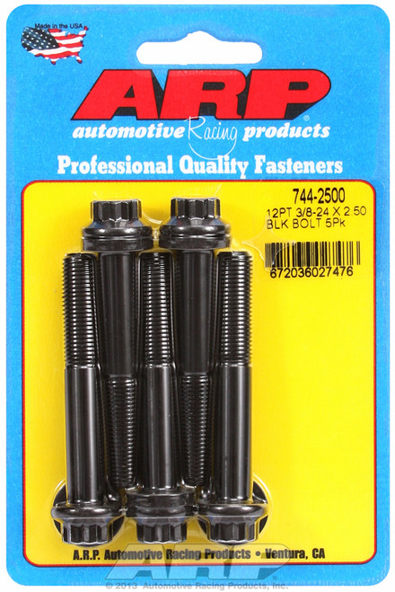 ARP Fastner 3 8-24 x 2.500 12pt 7 16 wrenching black oxide bolts 744-2500