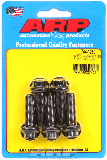 ARP Fastner 3 8-24 x 1.250 12pt 7 16 wrenching black oxide bolts 744-1250