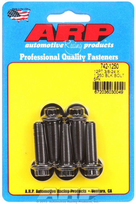ARP Fastner 3 8-24 x 1.250 12pt black oxide bolts 742-1250