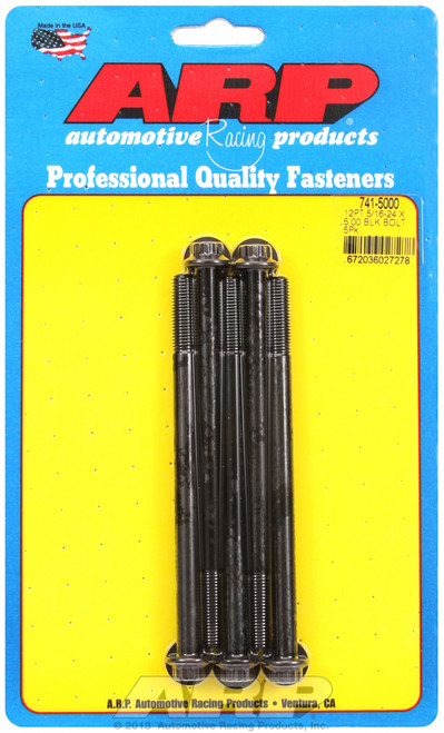 ARP Fastner 5 16-24 x 5.000 12pt black oxide bolts 741-5000