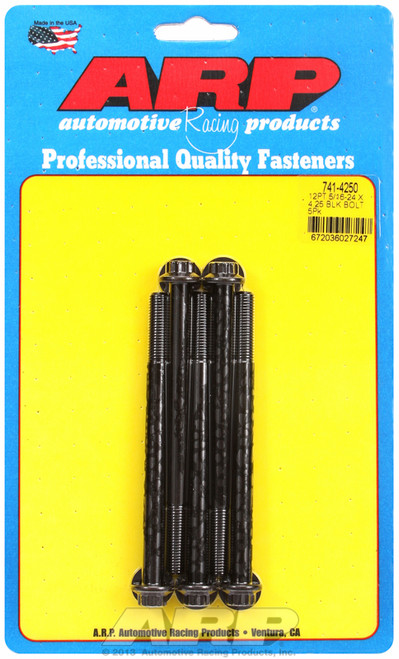 ARP Fastner 5 16-24 x 4.250 12pt black oxide bolts 741-4250