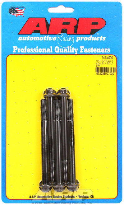 ARP Fastner 5 16-24 x 4.000 12pt black oxide bolts 741-4000