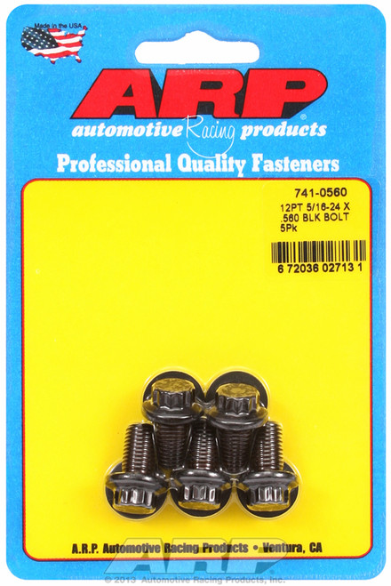 ARP Fastner 5 16-24 x .560 12pt black oxide bolts 741-0560