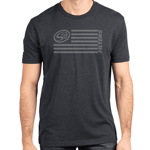 S&B Flag Logo Tri-Blend Shirt - Grey