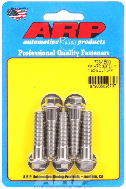 ARP Fastner 3 8-24 x 1.500 hex SS bolts 723-1500