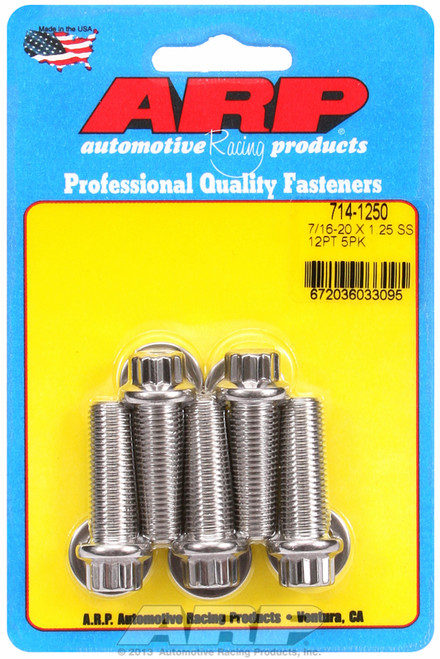 ARP Fastner 7 16-20 x 1.250 12pt SS bolts 714-1250