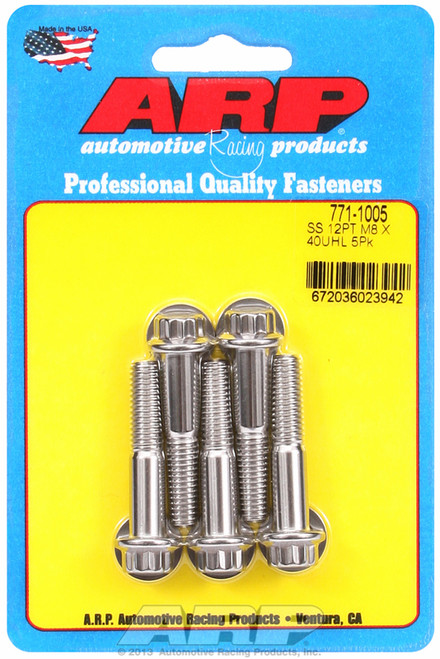 ARP Fastner M8 x 1.25 x 40 12pt SS bolts 771-1005