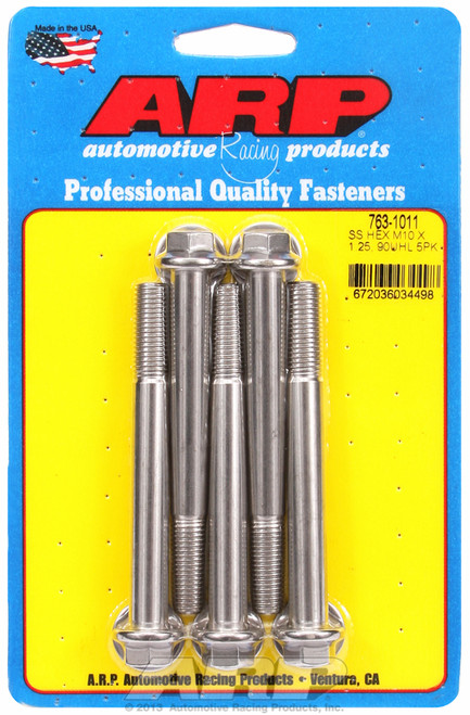 ARP Fastner M10 x 1.25 x 90 hex SS bolts 763-1011