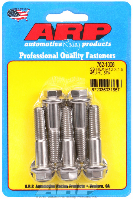 ARP Fastner M10 x 1.50 x 45 hex SS bolts 762-1006