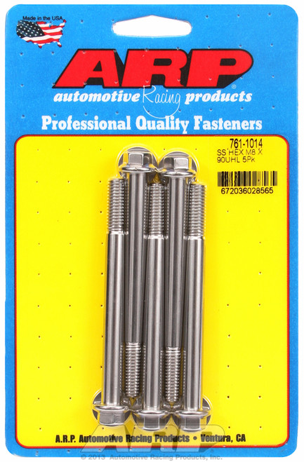 ARP Fastner M8 x 1.25 x 90 hex SS bolts 761-1014