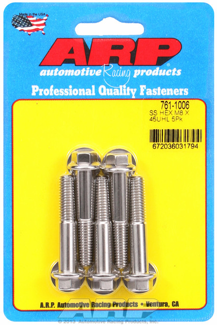 ARP Fastner M8 x 1.25 x 45 hex SS bolts 761-1006