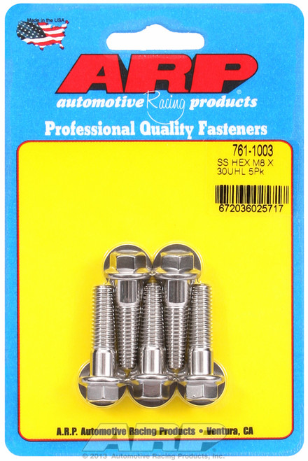 ARP Fastner M8 x 1.25 x 30 hex SS bolts 761-1003