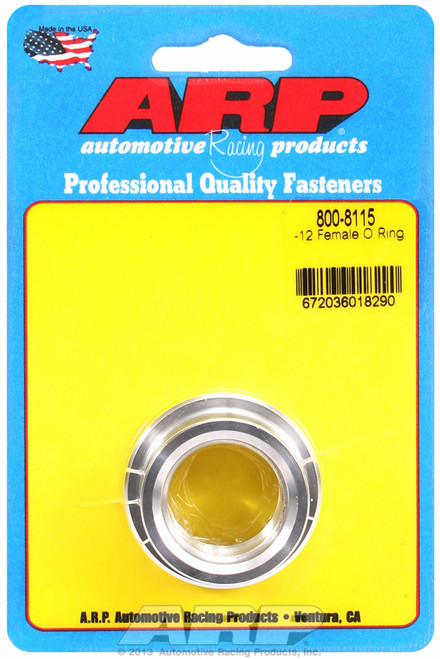 ARP Fastner -12 female O ring aluminum weld bung 800-8115