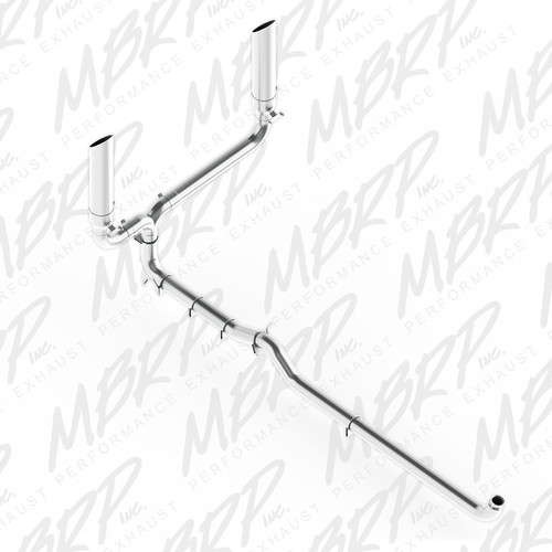 MBRP 2001 2007 Chevrolet GMC Duramax 4 Down Pipe Back SMOKERS (incl. B1610 stacks) T409 S9000409