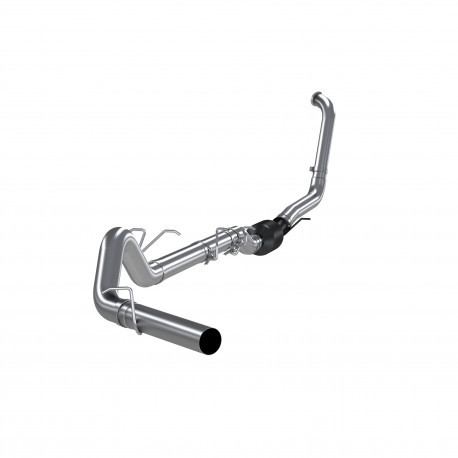 MBRP 2003 2007 Ford F-250 350 6.0L EC CC Aluminized Steel 4 Turbo Back Single Side Exit - No Muffler (Retains Factory Cat) S6212PLM