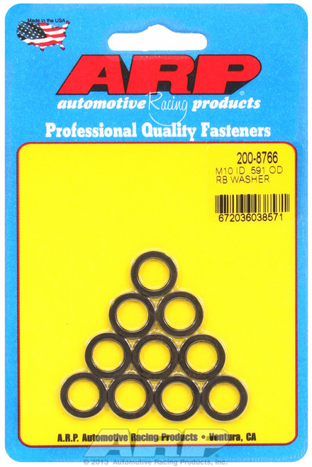 ARP Fastner M10 ID .591 OD black washers 200-8766