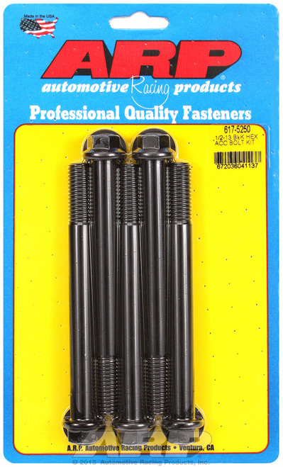 ARP Fastner 1 2-13 x 5.250 hex black oxide bolts 617-5250