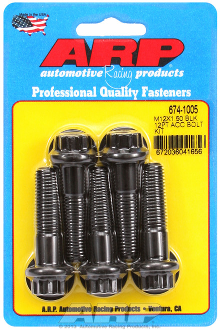 ARP Fastner M12 x 1.50 x 45 12pt black oxide bolts 674-1005