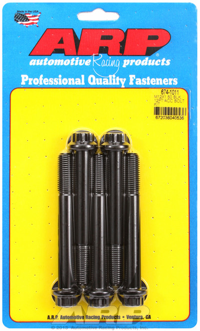 ARP Fastner M12 x 1.50 x 100 12pt black oxide bolts 674-1011
