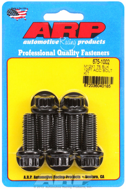 ARP Fastner M12 x 1.75 x 30 12pt black oxide bolts 675-1002
