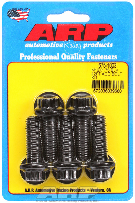 ARP Fastner M12 x 1.75 x 35 12pt black oxide bolts 675-1003