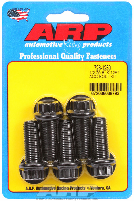 ARP Fastner 1 2-20 x 1.250 12pt black oxide bolts 726-1250