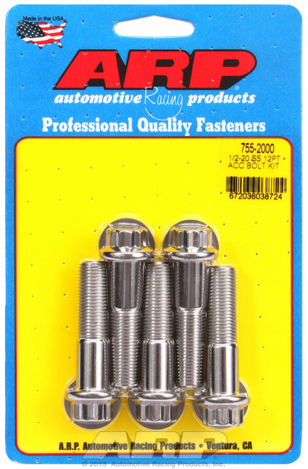 ARP Fastner 1 2-20 x 2000 12pt SS bolts 755-2000